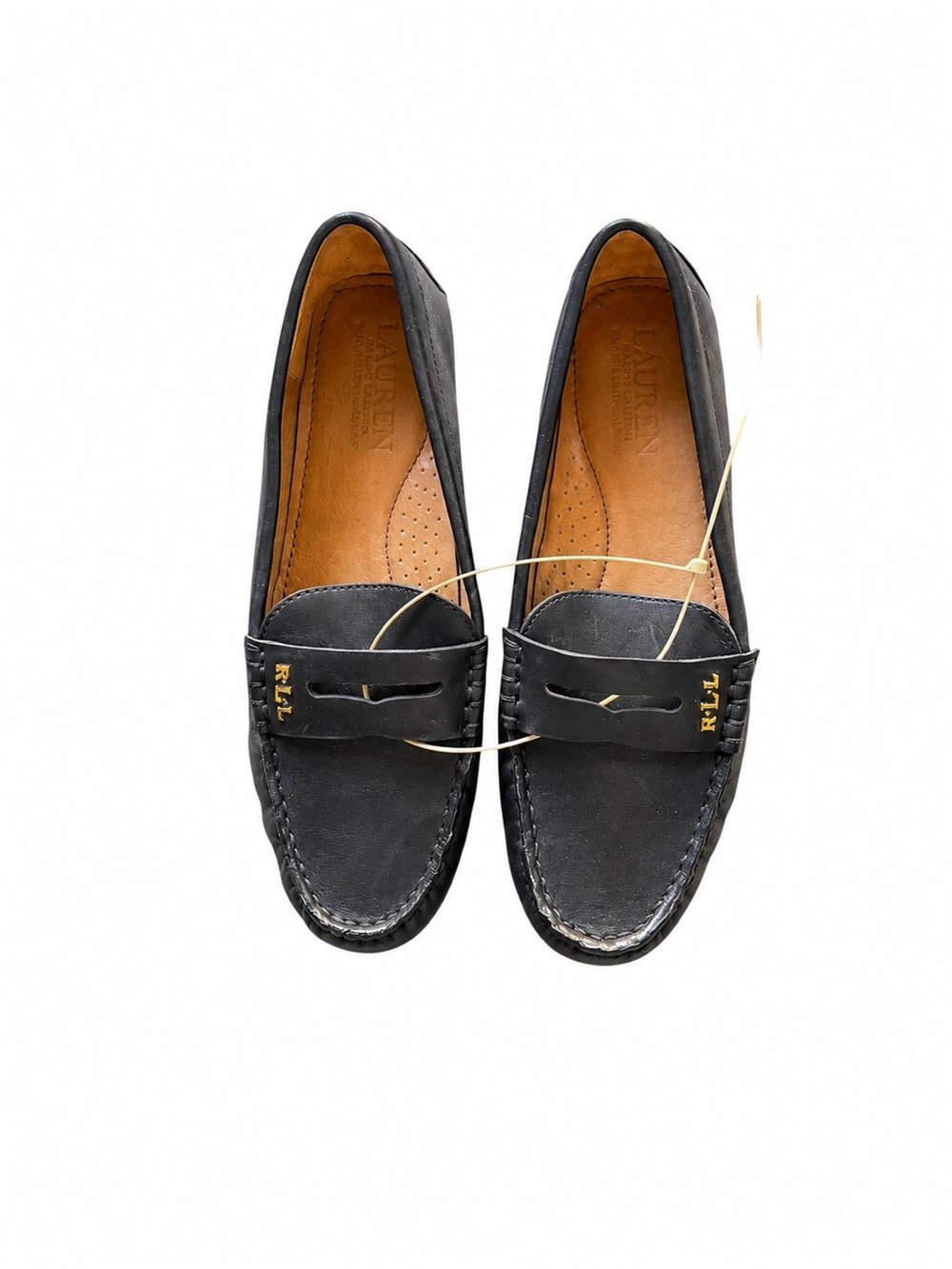 Lauren Ralph Lauren Black Leather Penny Loafers - Women's